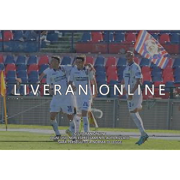 Cosenza vs Frosinone Serie B 2022-2023. Otctober 29, 2022 at Stadio San Vito-Marulla in Cosenza, Italy. In pic: Esultanza gol Frosinone Luca Moro ©Andrea Rosito/AGENZIA ALDO LIVERANI SAS