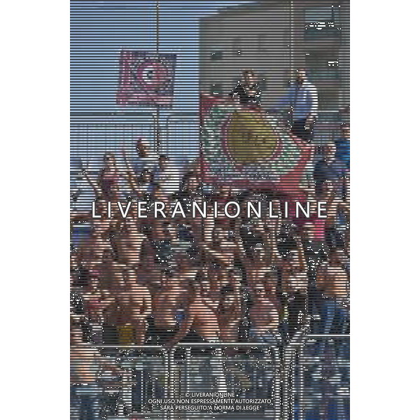 29-10-2022. Cagliari Calcio-Reggina C.S. 11° giornata serie BKT 2022/2023, stadio Unipol Domus Cagliari. Foto Salvatore Moi/Aldo Liverani s.a.s. Nella foto: Tifosi della Reggina nel settore ospiti, allo Stadio Unipol Domus di Cagliari. ©MOI /AGENZIA ALDO LIVERANI SAS