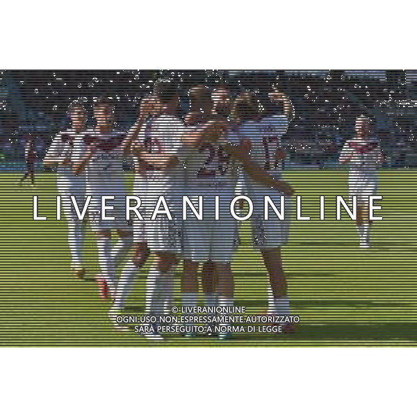 29-10-2022. Cagliari Calcio-Reggina C.S. 11° giornata serie BKT 2022/2023, stadio Unipol Domus Cagliari. Foto Salvatore Moi/Aldo Liverani s.a.s. Nella foto: Gol ed esultanza della Regigina in trasferta, allo Stadio Unipol Domus di Cagliari. Segna: Riccardo Gagliolo Reggina ©MOI /AGENZIA ALDO LIVERANI SAS