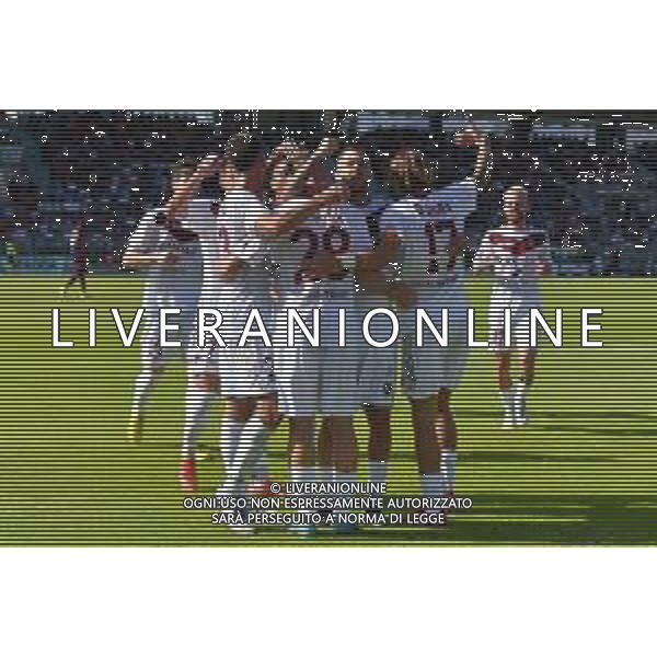 29-10-2022. Cagliari Calcio-Reggina C.S. 11° giornata serie BKT 2022/2023, stadio Unipol Domus Cagliari. Foto Salvatore Moi/Aldo Liverani s.a.s. Nella foto: Gol ed esultanza della Regigina in trasferta, allo Stadio Unipol Domus di Cagliari. Segna: Riccardo Gagliolo Reggina ©MOI /AGENZIA ALDO LIVERANI SAS