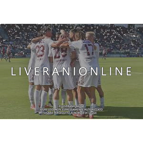 29-10-2022. Cagliari Calcio-Reggina C.S. 11° giornata serie BKT 2022/2023, stadio Unipol Domus Cagliari. Foto Salvatore Moi/Aldo Liverani s.a.s. Nella foto: Gol ed esultanza della Regigina in trasferta, allo Stadio Unipol Domus di Cagliari. Segna: Riccardo Gagliolo Reggina ©MOI /AGENZIA ALDO LIVERANI SAS