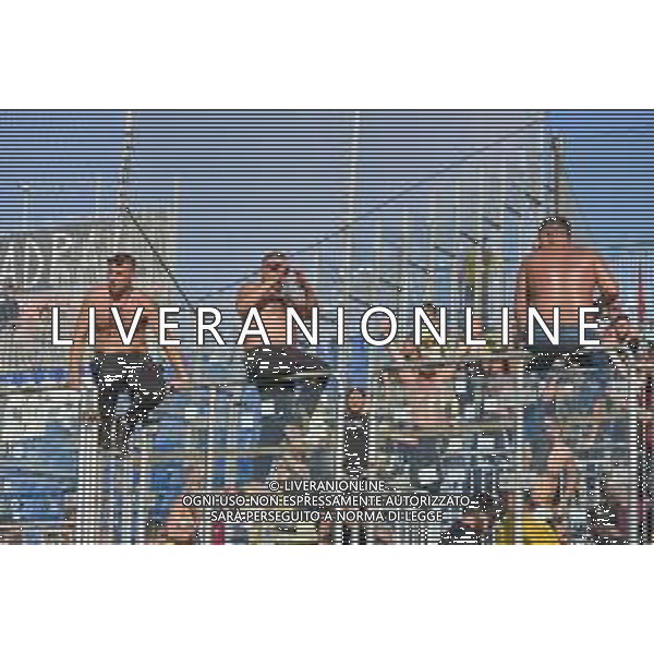 29-10-2022. Cagliari Calcio-Reggina C.S. 11° giornata serie BKT 2022/2023, stadio Unipol Domus Cagliari. Foto Salvatore Moi/Aldo Liverani s.a.s. Nella foto: Tifosi della Reggina nel settore ospiti, allo Stadio Unipol Domus di Cagliari. ©MOI /AGENZIA ALDO LIVERANI SAS