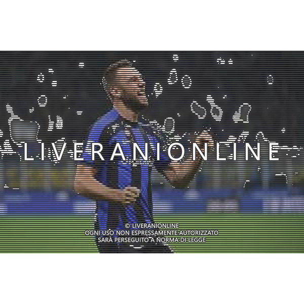 Stefan de Vrij (Inter) esulta dopo il gol dell\'1 a 0 Inter vs Sampdoria Milano 29-10-2022 Stadio Giuseppe Meazza - San Siro Campionato Serie A TIM - 12a giornata foto Roberto Garavaglia/ag. Aldo Liverani sas / AGENZIA ALDO LIVERANI SAS
