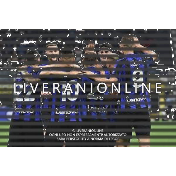 esultanza Inter dopo il gol del 2 a 0 Nicolo\' Barella Inter vs Sampdoria Milano 29-10-2022 Stadio Giuseppe Meazza - San Siro Campionato Serie A TIM - 12a giornata foto Roberto Garavaglia/ag. Aldo Liverani sas / AGENZIA ALDO LIVERANI SAS