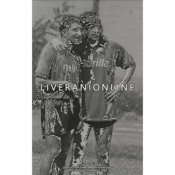 1992 ALLENAMENTO ROMA CALCIO NELLA FOTO WALTER BONACINA E CLAUDIO CANIGGIA AG ALDO LIVERANI SAS