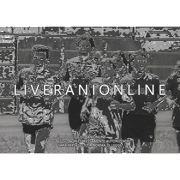 1992 ALLENAMENTO ROMA CALCIO NELLA FOTO GIOVANNI PIACENTINI-SINISA MIHAJLOVIC-THOMAS HASSLER E AMEDEO CARBONI AG ALDO LIVERANI SAS