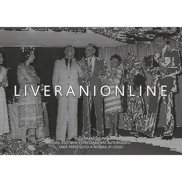 RETROSPETTIVA PHILIPPE LEROY ATTORE NELLA FOTO PHILIPPE LEROY A TAORMINA NELL\'ANNO 1980 AL PREMIO DAVID DI DONATELLO CON PIPPO BAUDO AG ALDO LIVERANI SAS