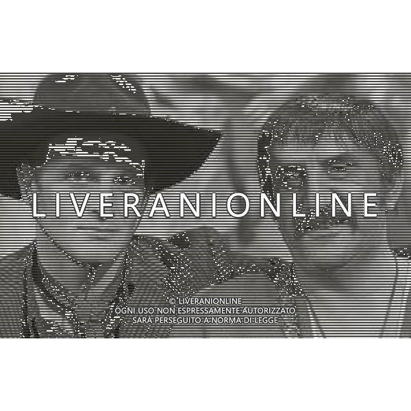 RETROSPETTIVA PHILIPPE LEROY ATTORE NELLA FOTO PHILIPPE LEROY SUL SET DEL FILM “YANKEE“ A ROMA NELL\'ANNO 1967 CON ADOLFO CELI AG ALDO LIVERANI SAS 