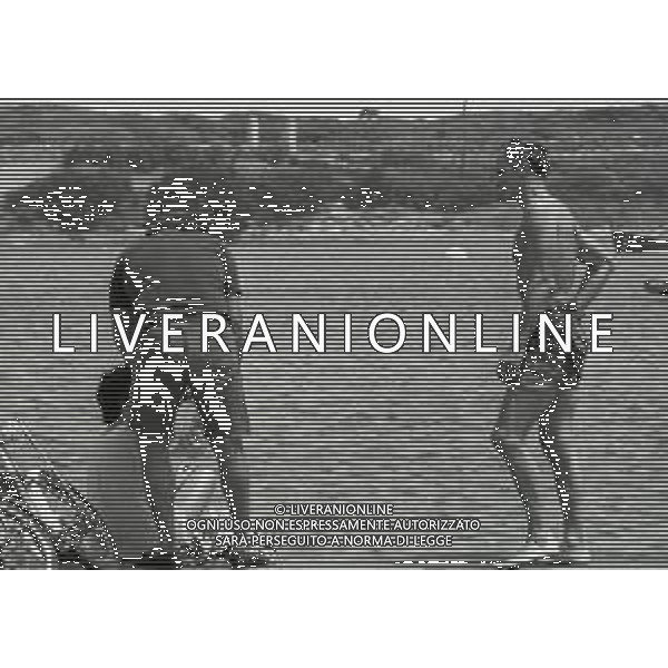 RETROSPETTIVA PHILIPPE LEROY ATTORE NELLA FOTO PHILIPPE LEROY A PORTO ROTONDO NELL\'ANNO 1973 CON EMMA BINI E RENATO SALVATORI AG ALDO LIVERANI SAS