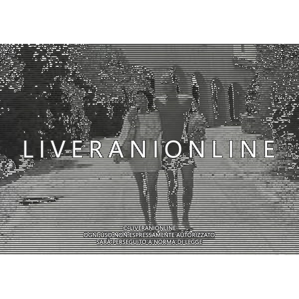 RETROSPETTIVA PHILIPPE LEROY ATTORE NELLA FOTO PHILIPPE LEROY A PORTO ROTONDO NELL\'ANNO 1973 CON EMMA BINI AG ALDO LIVERANI SAS