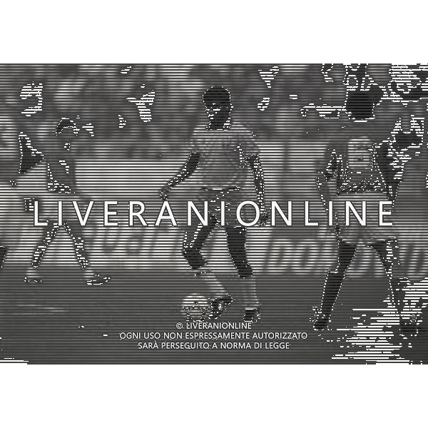 14-10-1989 BOLOGNA PARTITA AMICHEVOLE NAZIONALE ITALIANA -BRASILE 0-1 NELLA FOTO ALDAIR AG ALDO LIVERANI SAS