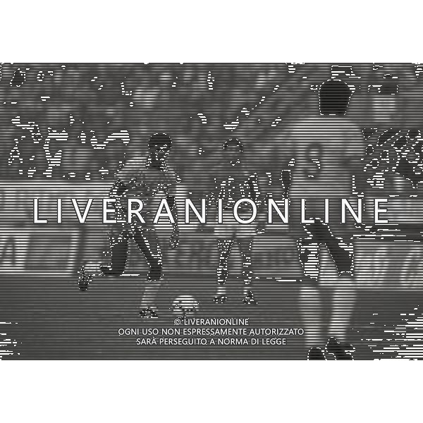 14-10-1989 BOLOGNA PARTITA AMICHEVOLE NAZIONALE ITALIANA -BRASILE 0-1 NELLA FOTO ALDAIR AG ALDO LIVERANI SAS