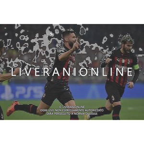 Olivier Giroud (Milan) esulta dopo il gol dell\'1 a 0 Milan vs Salisburgo Milano 02-11-2022 Stadio Giuseppe Meazza - San Siro UEFA Champions League fase a gironi gruppo E - 6a giornata foto Roberto Garavaglia/ag. Aldo Liverani sas / AGENZIA ALDO LIVERANI SAS