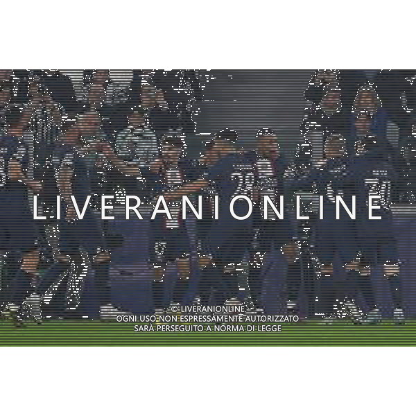 Torino 02.11.2022 Stadio Allianz Stadium ©Manuela Viganti/Agenzia Aldo Liverani Juventus vs Paris Saint Germain Champions League 2022/2023 Gruppo H Giornata 6 di 6 Nella foto: esultanza paris saint germain dopo il gol di kylian mbappe\' / AGENZIA ALDO LIVERANI SAS