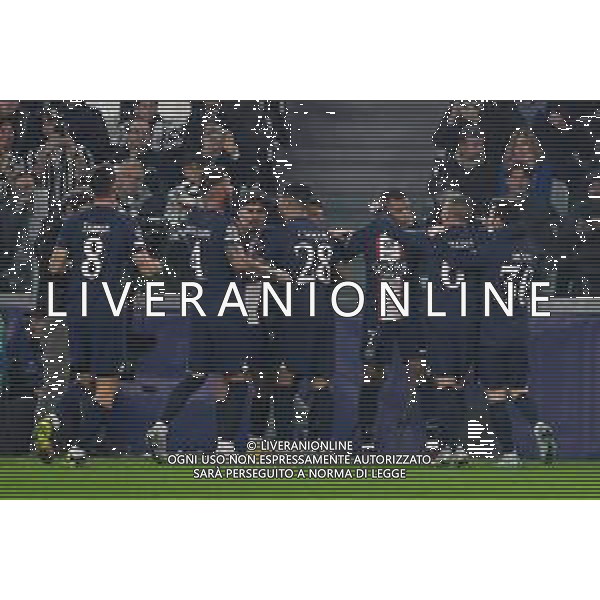 Torino 02.11.2022 Stadio Allianz Stadium ©Manuela Viganti/Agenzia Aldo Liverani Juventus vs Paris Saint Germain Champions League 2022/2023 Gruppo H Giornata 6 di 6 Nella foto: esultanza paris saint germain dopo il gol di kylian mbappe\' / AGENZIA ALDO LIVERANI SAS