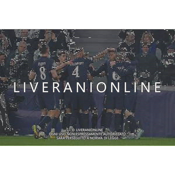 Torino 02.11.2022 Stadio Allianz Stadium ©Manuela Viganti/Agenzia Aldo Liverani Juventus vs Paris Saint Germain Champions League 2022/2023 Gruppo H Giornata 6 di 6 Nella foto: esultanza paris saint germain dopo il gol di kylian mbappe\' / AGENZIA ALDO LIVERANI SAS