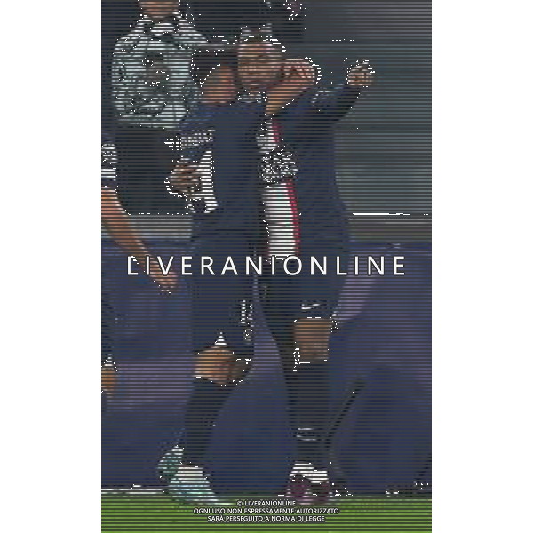 Torino 02.11.2022 Stadio Allianz Stadium ©Manuela Viganti/Agenzia Aldo Liverani Juventus vs Paris Saint Germain Champions League 2022/2023 Gruppo H Giornata 6 di 6 Nella foto: esultanza paris saint germain dopo il gol di kylian mbappe\' / AGENZIA ALDO LIVERANI SAS