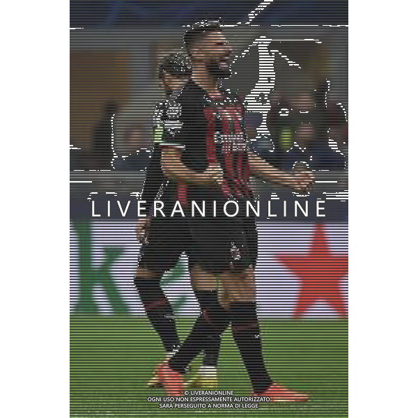 Olivier Giroud (Milan) esulta dopo il gol del 3 a 0 Milan vs Salisburgo Milano 02-11-2022 Stadio Giuseppe Meazza - San Siro UEFA Champions League fase a gironi gruppo E - 6a giornata foto Roberto Garavaglia/ag. Aldo Liverani sas