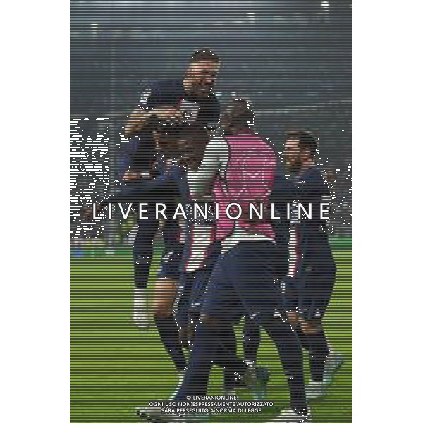 Torino 02.11.2022 Stadio Allianz Stadium ©Manuela Viganti/Agenzia Aldo Liverani Juventus vs Paris Saint Germain Champions League 2022/2023 Gruppo H Giornata 6 di 6 Nella foto: esultanza paris saint germain dopo il gol di nuno mendes / AGENZIA ALDO LIVERANI SAS