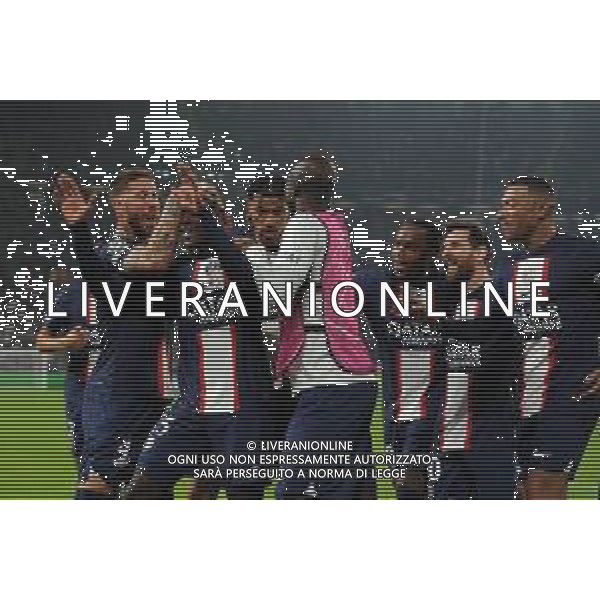 Torino 02.11.2022 Stadio Allianz Stadium ©Manuela Viganti/Agenzia Aldo Liverani Juventus vs Paris Saint Germain Champions League 2022/2023 Gruppo H Giornata 6 di 6 Nella foto: esultanza paris saint germain dopo il gol di nuno mendes / AGENZIA ALDO LIVERANI SAS