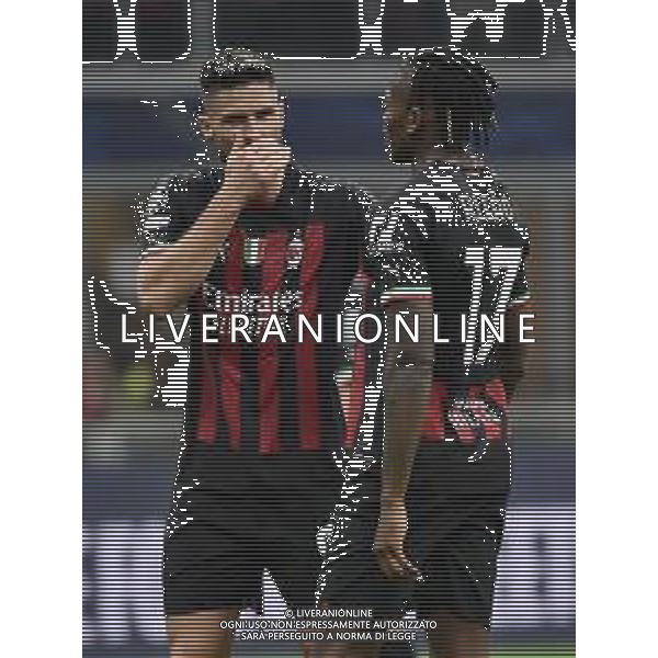 Olivier Giroud (Milan) SX e Rafael Leao (Milan) DX Milan vs Salisburgo Milano 02-11-2022 Stadio Giuseppe Meazza - San Siro UEFA Champions League fase a gironi gruppo E - 6a giornata foto Roberto Garavaglia/ag. Aldo Liverani sas/ AGENZIA ALDO LIVERANI SAS
