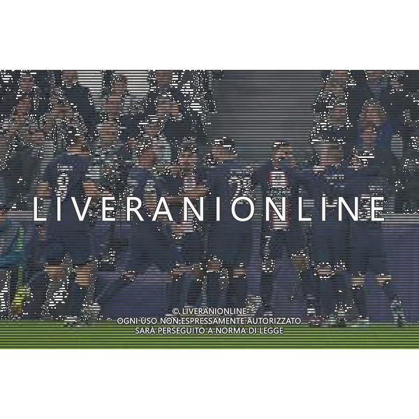 Torino 02.11.2022 Stadio Allianz Stadium ©Manuela Viganti/Agenzia Aldo Liverani Juventus vs Paris Saint Germain Champions League 2022/2023 Gruppo H Giornata 6 di 6 Nella foto: esultanza paris saint germain dopo il gol di kylian Mbappe\' / AGENZIA ALDO LIVERANI SAS
