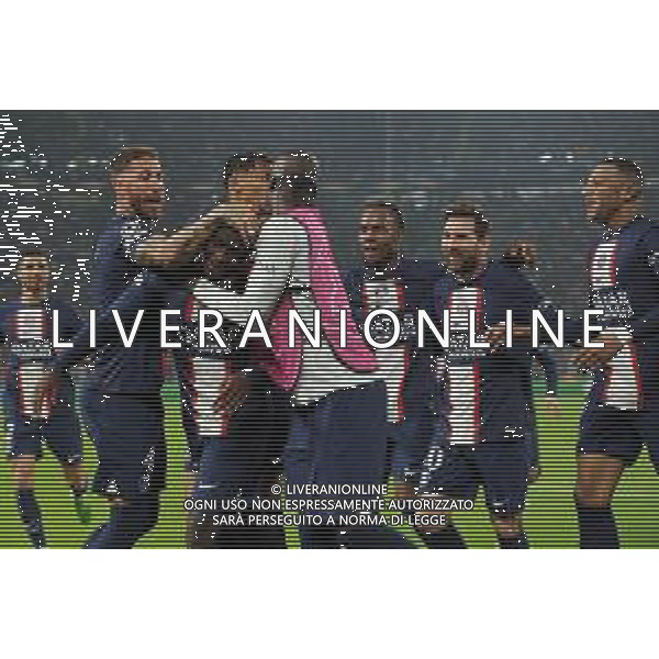 Torino 02.11.2022 Stadio Allianz Stadium ©Manuela Viganti/Agenzia Aldo Liverani Juventus vs Paris Saint Germain Champions League 2022/2023 Gruppo H Giornata 6 di 6 Nella foto: esultanza paris saint germain dopo il gol di nuno mendes / AGENZIA ALDO LIVERANI SAS