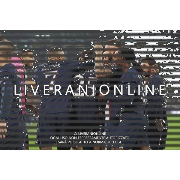 Torino 02.11.2022 Stadio Allianz Stadium ©Manuela Viganti/Agenzia Aldo Liverani Juventus vs Paris Saint Germain Champions League 2022/2023 Gruppo H Giornata 6 di 6 Nella foto: esultanza paris saint germain dopo il gol di nuno mendes / AGENZIA ALDO LIVERANI SAS