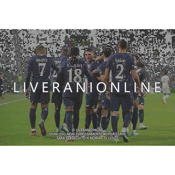 Torino 02.11.2022 Stadio Allianz Stadium ©Manuela Viganti/Agenzia Aldo Liverani Juventus vs Paris Saint Germain Champions League 2022/2023 Gruppo H Giornata 6 di 6 Nella foto: esultanza paris saint germain dopo il gol di nuno mendes / AGENZIA ALDO LIVERANI SAS