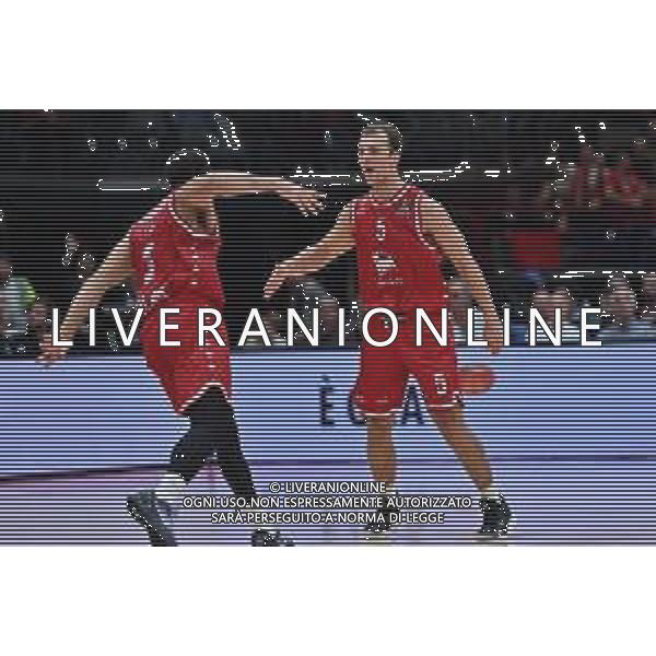 TVRG Nazareth Jersey Naz Mitrou-Long (Olimpia Milano) e Kevin Pangos (Olimpia Milano) esultano EA7 Emporio Armani Milano vs Real Madrid Assago (MI) 03-11-2022 Mediolanum Forum Turkish Airlines Euroleague 6a giornata regular season foto Roberto Garavaglia/ag. Aldo Liverani sas / AGENZIA ALDO LIVERANI SAS