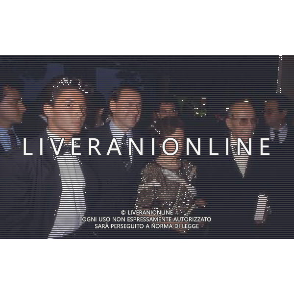 Silvio Berlusconi con i Genitori : la madre Rosa Bossi e il Padre Luigi e il Figlio PierSilvio nel 1988 ph archivio giovanni liverani/agenzia aldo liverani