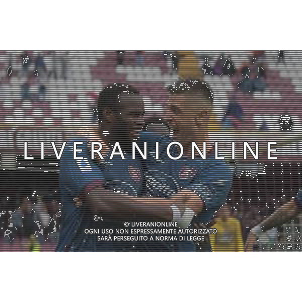 Salernitana vs Cremonese Serie A 2022-2023. November 5, 2022 at Stadio Arechi in Salerno, Italy. In pic: Krzysztof Piatek e Lassana Coulibaly esultanza ©Andrea Rosito / AGENZIA ALDO LIVERANI SAS