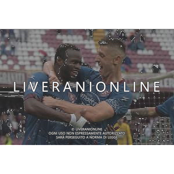 Salernitana vs Cremonese Serie A 2022-2023. November 5, 2022 at Stadio Arechi in Salerno, Italy. In pic: Krzysztof Piatek e Lassana Coulibaly esultanza ©Andrea Rosito / AGENZIA ALDO LIVERANI SAS