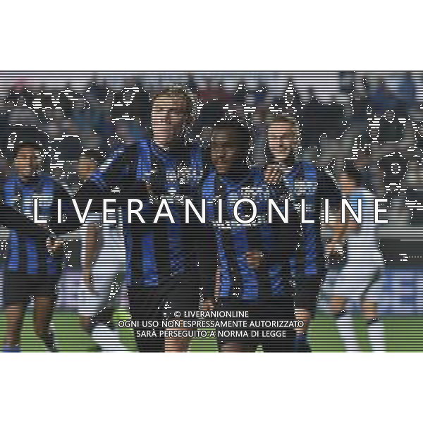 Rasmus Hojlund (Atalanta) e Ademola Lookman (Atalanta) esultano dopo il gol dell\'1 a 0 Atalanta vs Napoli Bergamo 05-11-2022 Gewiss Stadium - Stadio Atleti Azzurri d\'Italia Campionato Serie A TIM - 13a giornata foto Roberto Garavaglia/ag. Aldo Liverani sas / AGENZIA ALDO LIVERANI SAS