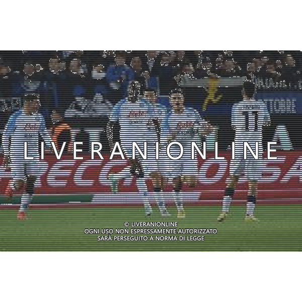esultanza Napoli dopo il gol dell\'1 a 1 Victor Osimhen Atalanta vs Napoli Bergamo 05-11-2022 Gewiss Stadium - Stadio Atleti Azzurri d\'Italia Campionato Serie A TIM - 13a giornata foto Roberto Garavaglia/ag. Aldo Liverani sas / AGENZIA ALDO LIVERANI SAS