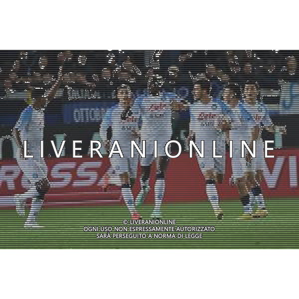 esultanza Napoli dopo il gol dell\'1 a 1 Victor Osimhen Atalanta vs Napoli Bergamo 05-11-2022 Gewiss Stadium - Stadio Atleti Azzurri d\'Italia Campionato Serie A TIM - 13a giornata foto Roberto Garavaglia/ag. Aldo Liverani sas / AGENZIA ALDO LIVERANI SAS