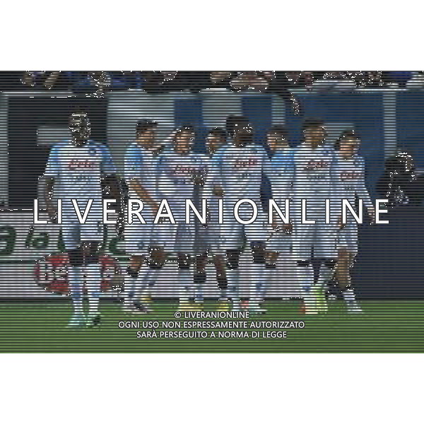 esultanza Napoli dopo il gol del 2 a 1 Eljif Elmas Atalanta vs Napoli Bergamo 05-11-2022 Gewiss Stadium - Stadio Atleti Azzurri d\'Italia Campionato Serie A TIM - 13a giornata foto Roberto Garavaglia/ag. Aldo Liverani sas / AGENZIA ALDO LIVERANI SAS