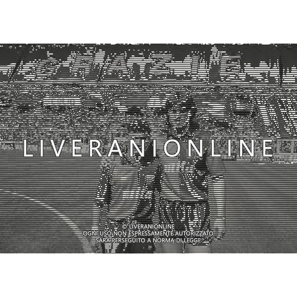 26-05-1991 GENOVA CAMPIONATO DI CALCIO SERIE A GENOA-JUVENTUS 2-0 NELLA FOTO THOMAS SKUHRAVY E CARLOS AGUILERA AG ALDO LIVERANI SAS
