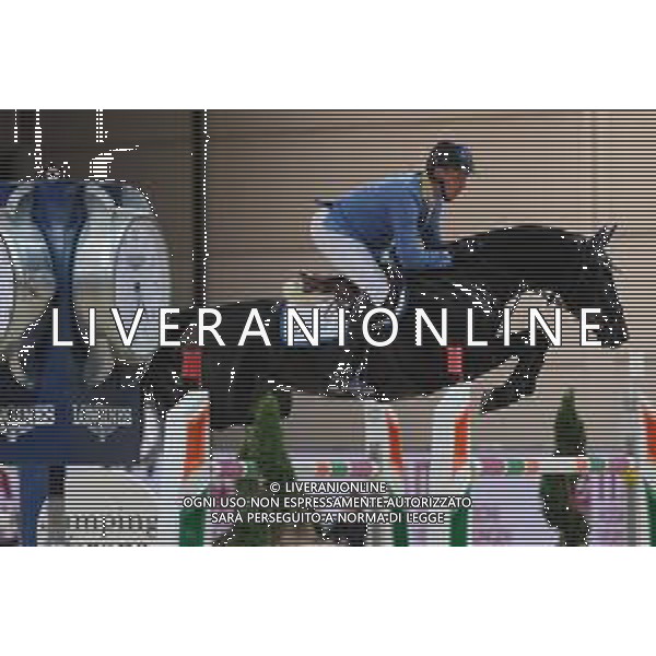Christian Ahlmann su Solid Gold Z in azione durante il CSI5-W FEI Longines World Cup in occasione del Verona Jumping 2022, 5 Novembre 2022, Pala Volkswagen, Verona, Italy ©Roberto Tommasini / AGENZIA ALDO LIVERANI SAS