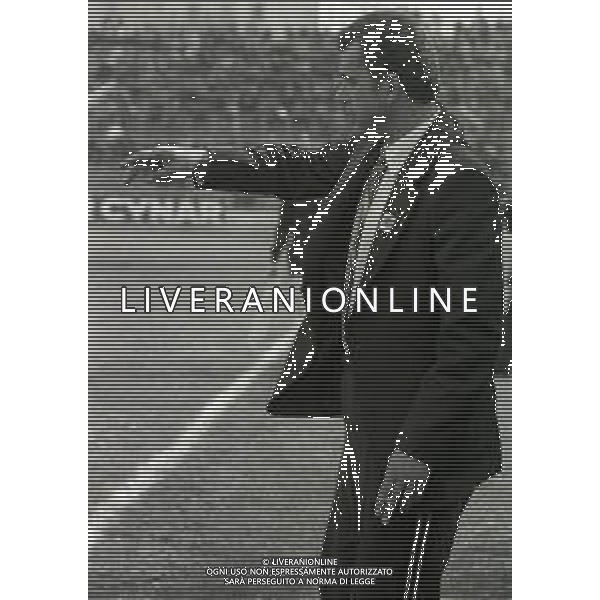 04-04-1984 BRESCIA QUALIFICAZIONE EUROPEI UNDER 21 GARA DI RITORNO ITALIA UNDER 21 -ALBANIA UNDER 21-RISLUTATO 1-0 NELLA FOTO RAMAZAN RRAGAMI ALLENATORE ALBANIA UNDER 21 AG ALDO LIVERANI SAS