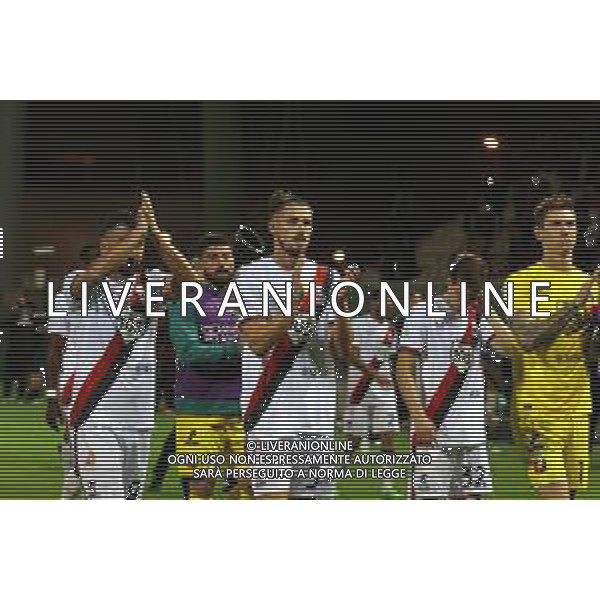 07.11.2022 STADIO ORESTE GRANILLO-REGGINA VS GENOA I CALCIATORI SOTTO IL SETTORE OSPITI CON I TIFOSI DEL GENOA ©GARREFFA PASQUALE / AGENZIA ALDO LIVERANI SAS