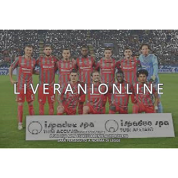 la formazione della Cremonese, in piedi da SX Daniel Ciofani, Matteo Bianchetti, Gonzalo Escalante, Soualiho Meite\', Paolo Ghiglione, Johan Vasquez e Marco Carnesecchi; in basso da SX Emanuele Valeri, Michele Castagnetti, Felix Afena-Gyan e Emanuel Aiwu Cremonese vs Milan Cremona 08-11-2022 Stadio Giovanni Zini Campionato Serie A TIM - 14a giornata foto Roberto Garavaglia/ag. Aldo Liverani sas