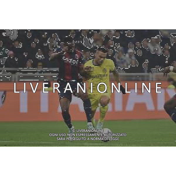 il fallo di Jhon Lucumi Bonilla (Bologna) su Lautaro Martinez (Inter) che ha portato al gol del 2 va 1 Inter vs Bologna Milano 09-11-2022 Stadio Giuseppe Meazza - San Siro Campionato Serie A TIM - 14a giornata foto Roberto Garavaglia/ag. Aldo Liverani sas / AGENZIA ALDO LIVERANI SAS