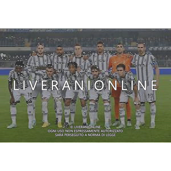 TVRG la formazione della Juventus, in opiedi da SX Adrien Rabiot, Gleison Bremer, Arkadiusz Krystian Milik, Danilo Luiz Da Silva, Mattia Perin e Leonardo Bonucci; in basso da SX Moise Kean, Filip Kostic, Juan Cuadrado, Manuel Locatelli e Nicolo\' Fagioli Hellas Verona vs Juventus Verona 10-11-2022 Stadio Marcantonio Bentegodi Campionato Serie A TIM - 14a giornata foto Roberto Garavaglia/ag. Aldo Liverani sas