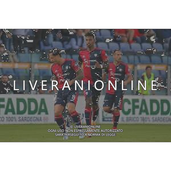 12-11-2022. Cagliari Calcio-Pisa Sporting Club 13° giornata serie BKT 2022/2023, stadio Unipol Domus Cagliari. Foto Salvatore Moi/Aldo Liverani s.a.s. Nella foto: Gol ed esultanta in casa, del Cagliari Calcio contro Pisa Sporting Club, allo stadio Unipol Domuis di Cagliari. Segna: Gianluca Lapadula Cagliari ©MOI/ AGENZIA ALDO LIVERANI SAS