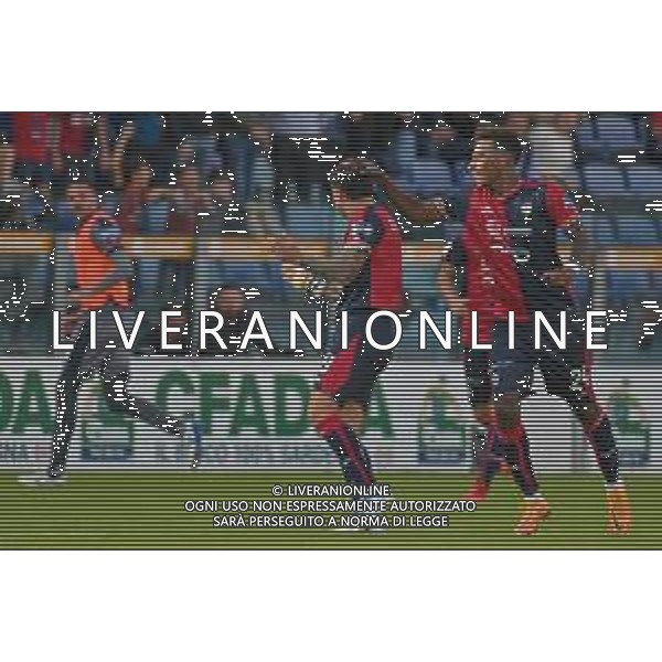 12-11-2022. Cagliari Calcio-Pisa Sporting Club 13° giornata serie BKT 2022/2023, stadio Unipol Domus Cagliari. Foto Salvatore Moi/Aldo Liverani s.a.s. Nella foto: Gol ed esultanta in casa, del Cagliari Calcio contro Pisa Sporting Club, allo stadio Unipol Domuis di Cagliari. Segna: Gianluca Lapadula Cagliari ©MOI/ AGENZIA ALDO LIVERANI SAS