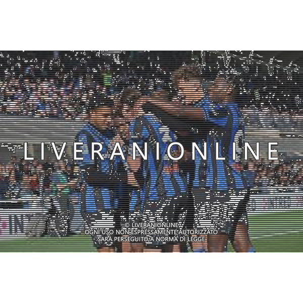 esultanza Atalanta dopo il gol dell\'1 a 0 Ademola Lookman Atalanta vs Inter Bergamo 13-11-2022 Gewiss Stadium - Stadio Atleti Azzurri d\'Italia Campionato Serie A TIM - 15a giornata foto Roberto Garavaglia/ag. Aldo Liverani sas / AGENZIA ALDO LIVERANI SAS