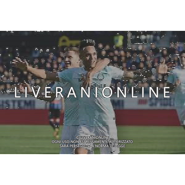 Nicolo\' Barella (Inter) SX e Lautaro Martinez (Inter) DX esultano dopo il gol del 3 a 1 Atalanta vs Inter Bergamo 13-11-2022 Gewiss Stadium - Stadio Atleti Azzurri d\'Italia Campionato Serie A TIM - 15a giornata foto Roberto Garavaglia/ag. Aldo Liverani sas / AGENZIA ALDO LIVERANI SAS