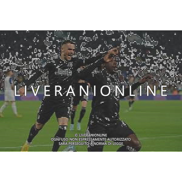 Torino 13.11.2022 Allianz Stadium ©Manuela Viganti/Agenzia Aldo Liverani Juventus vs Lazio Campionato Calcio Serie A TIM 2022/2023 15a giornata Nella foto: esultanza moise kean e filip kostic dopo il gol © AGENZIA ALDO LIVERANI SAS
