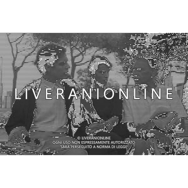 JEAN-LUIS TRINTIGNANT ATTORE CON LAURA MORANTE E JACOB BERGER - RETROSPETTIVA NELLA FOTO ALLA 44ma MOSTRA INTERNAZIONALE D\'ARTE CINEMATOGRAFICA DI VENEZIA NEL 1987 ©ARCHIVIO AGENZIA ALDO LIVERANI SAS